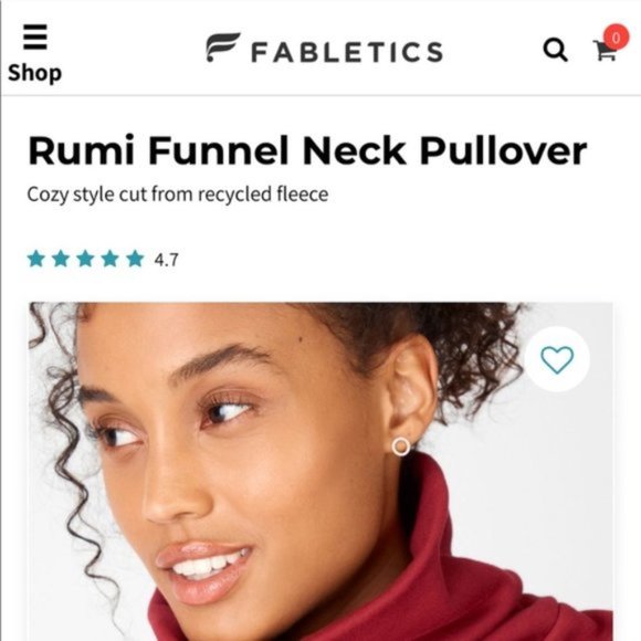 Fabletics Rumi Funnel Neck Pullover Sweatshirt NWT - Picture 6 of 11